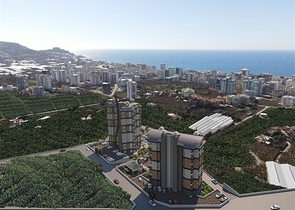 2+1 apartment under construction in Mahmutlar district