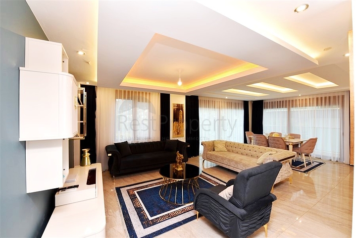 Luxury villa with a 5+1 open plan in Alanya