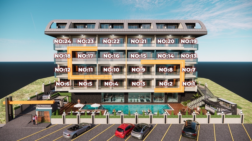 1+1 apartment in one of the new complexes of Mahmutlar district