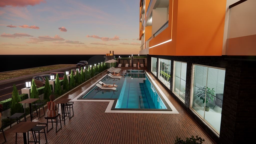 1+1 apartment in one of the new complexes of Mahmutlar district