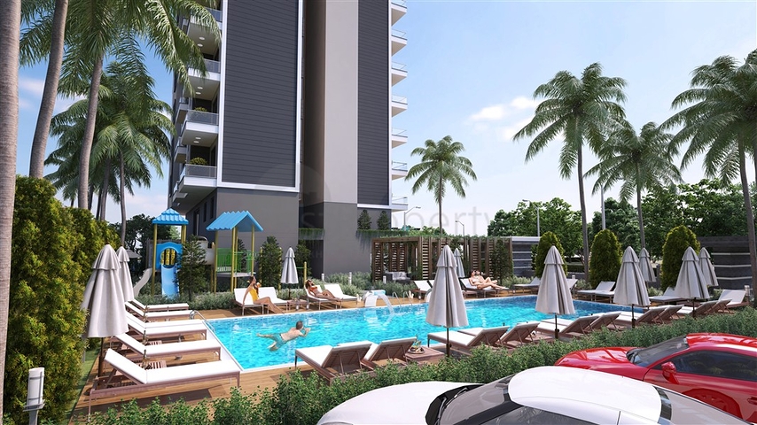 A project under construction in the popular Mahmutlar area