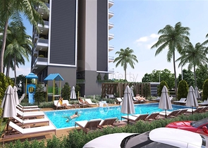 A project under construction in the popular Mahmutlar area