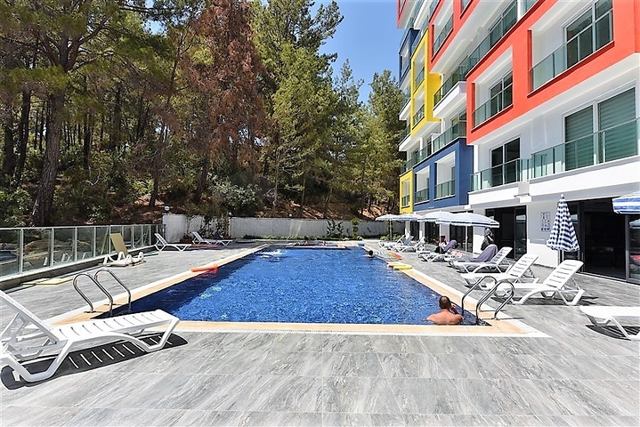 Furnished Studio Apartment in Avsallar with Spa & Pool Facilities, 1 km from the Sea