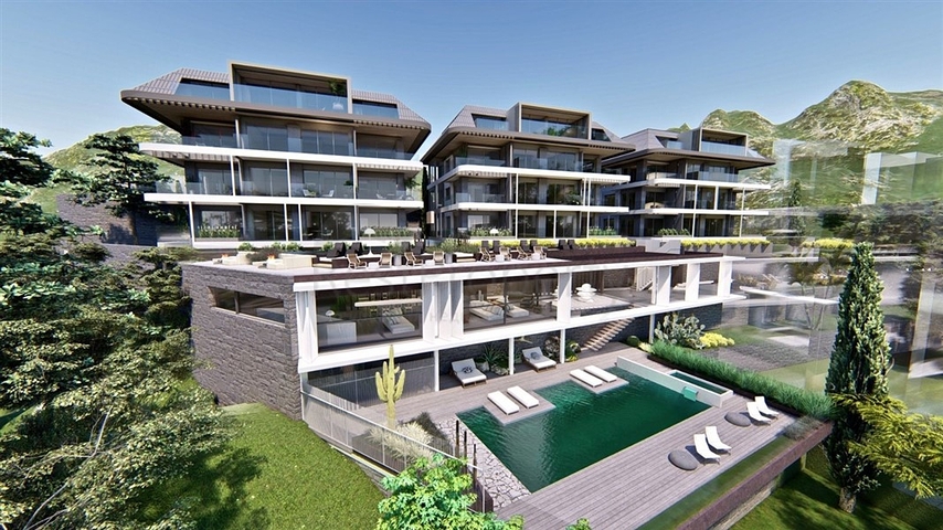 Premium complex at the foot of the fortress in Alanya