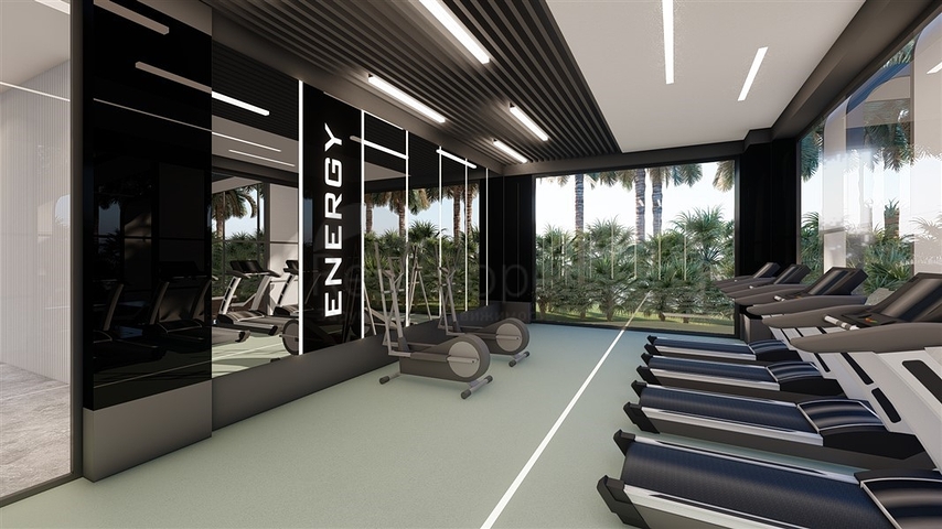 1+1 apartment on the first coastline in a complex with all the infrastructure