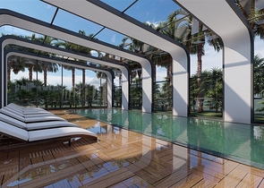 1+1 apartment on the first coastline in a complex with all the infrastructure