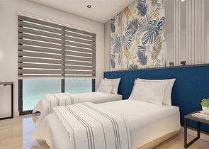 1+1 apartment on the first coastline in a complex with all the infrastructure