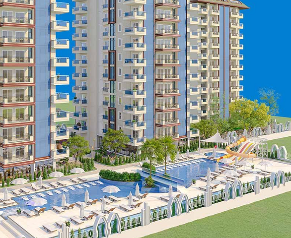 Apartment in a new building in the Mahmutlar district.