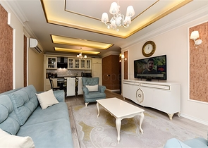 Two-bedroom apartment with Euro renovation, sea view and covered Parking