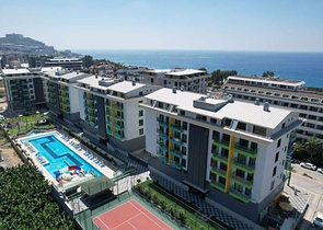 1+1 apartment in Kargicak area 200m from the sea