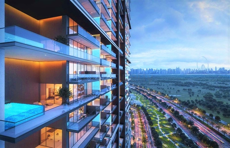 A new residential complex in a developing area of JVC