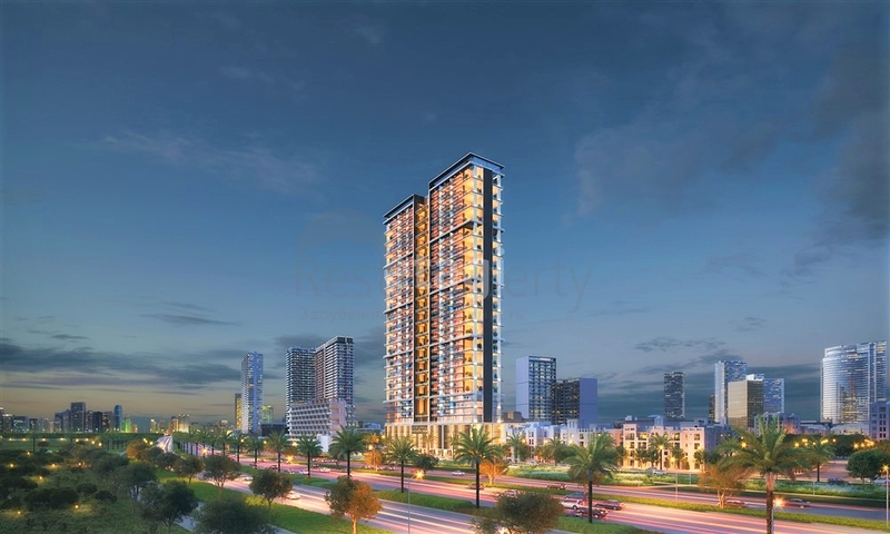 A new residential complex in a developing area of JVC