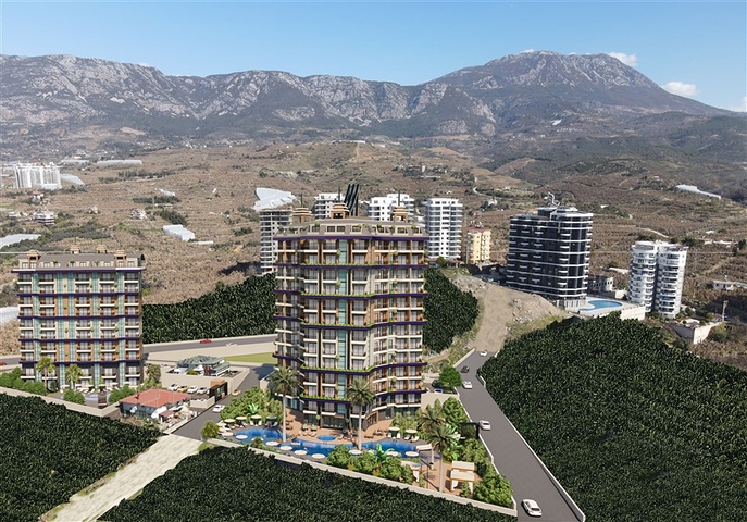 1+1 apartment in a new complex in Mahmutlar