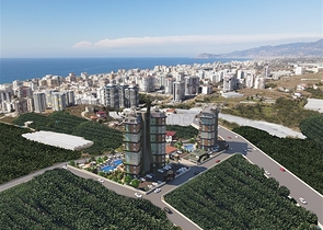 1+1 apartment in a new complex in Mahmutlar