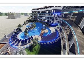 Apartment 1+1 in the Oba district project under construction 