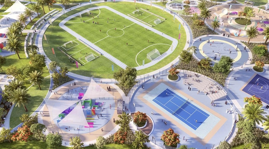 Luxury villa complex in Dubai Land area 