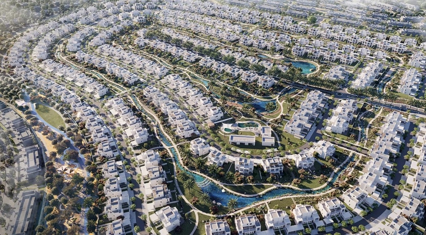 Luxury villa complex in Dubai Land area 