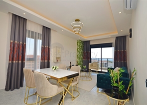 Apartments with sea view in a new complex in Avsallar district