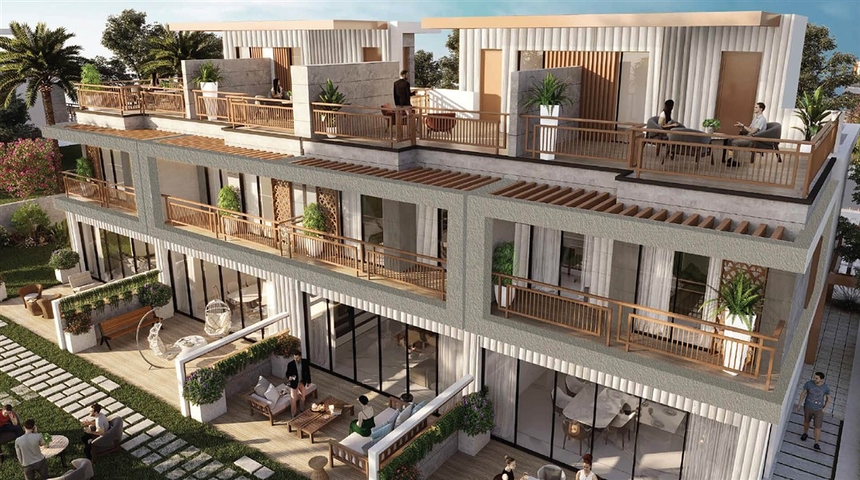 A comfortable project with a collection of townhouses in the Damac Hills 2 area