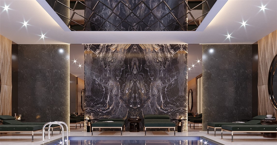 1+1 apartment in a luxury complex under construction