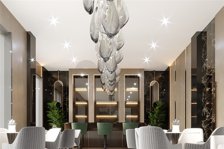 1+1 apartment in a luxury complex under construction