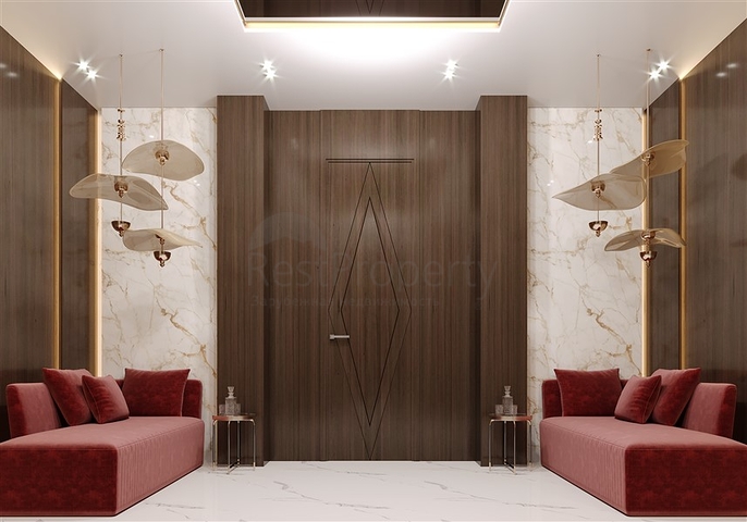 1+1 apartment in a luxury complex under construction