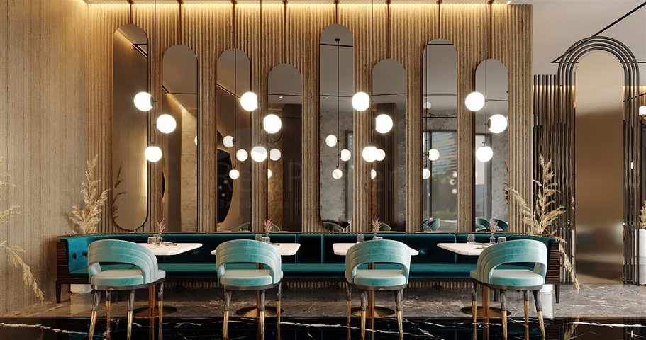 1+1 apartment in a luxury complex under construction