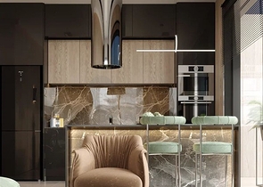 1+1 apartment in a luxury complex under construction