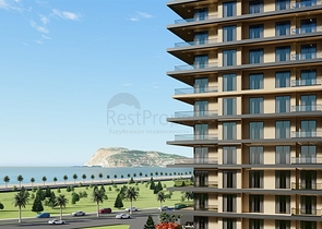 1+1 apartment in a luxury complex under construction