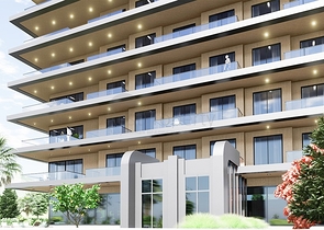 1+1 apartment in a luxury complex under construction