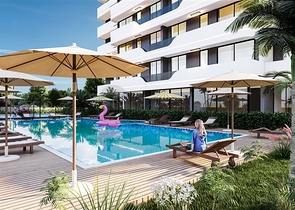 Apartments in a complex under construction in the Erdemli area, 300 meters from the sea