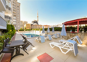 Two-bedroom apartment in the very center of Mahmutlar