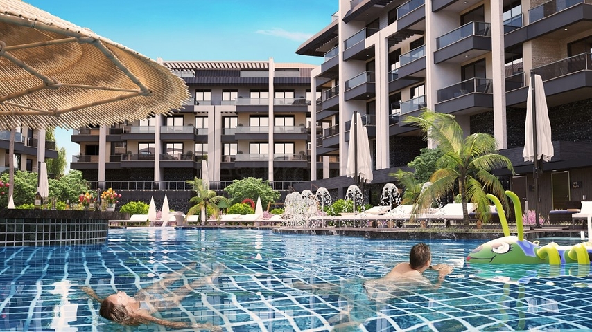 One-bedroom apartment in a new complex in Oba district