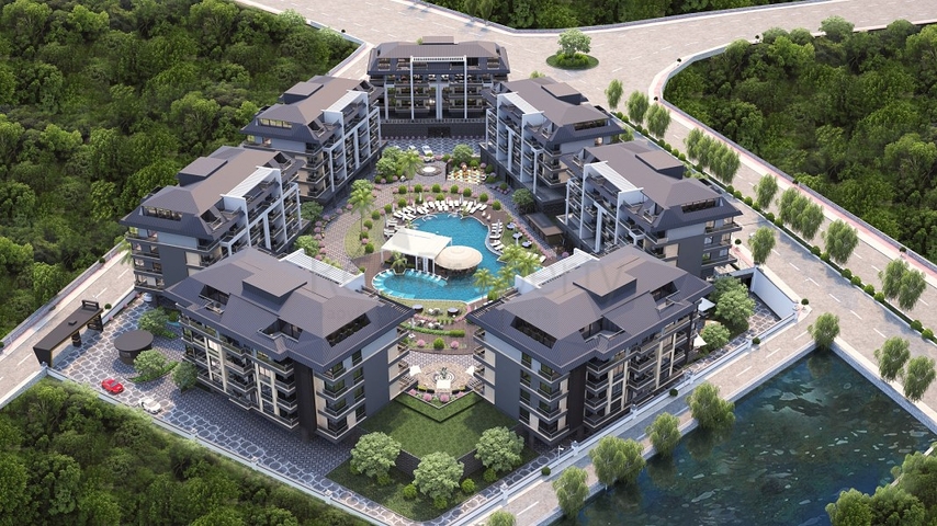 One-bedroom apartment in a new complex in Oba district