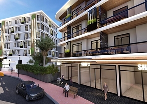 1+1 apartment in a new complex in the center of Alanya