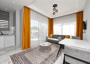 Furnished 1+1 apartment in a new complex in Avsallar