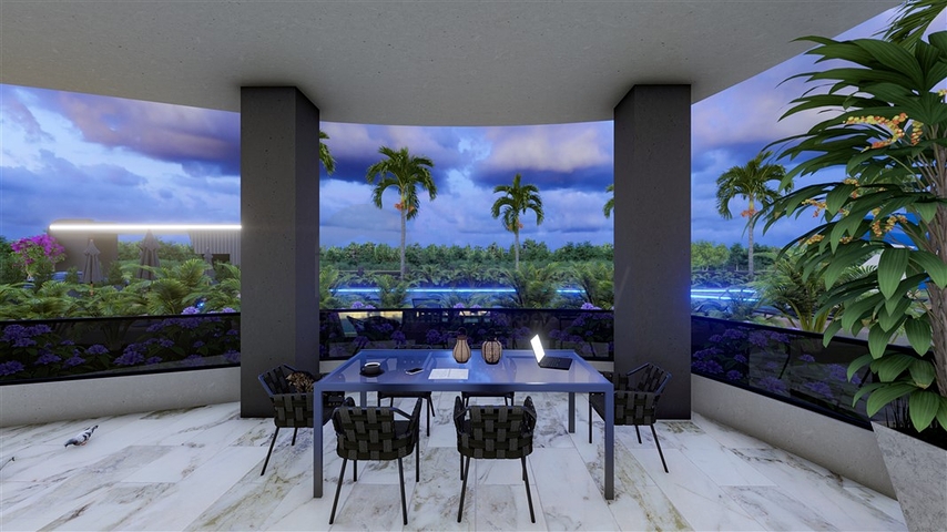 Apartments in a complex under construction in Tomyuk district