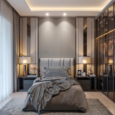 Apartments in a complex under construction in Tomyuk district