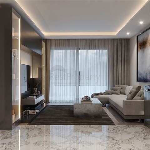 Apartments in a complex under construction in Tomyuk district