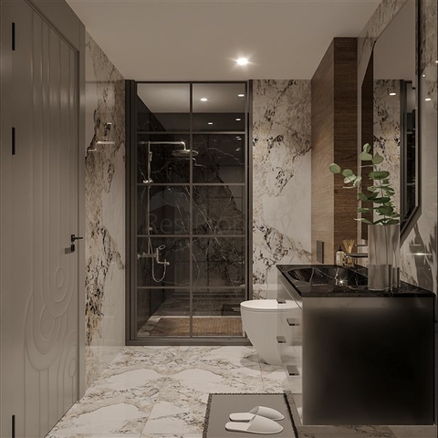 Apartments in a complex under construction in Tomyuk district