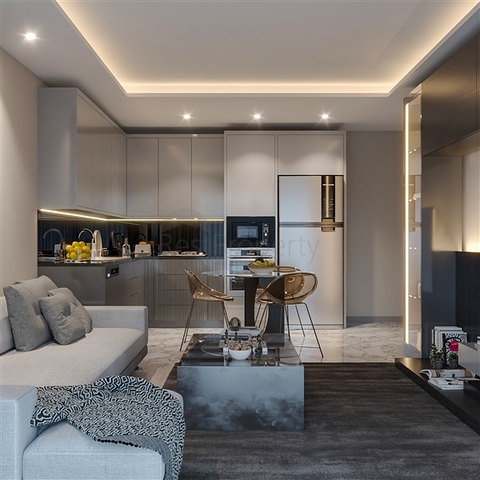 Apartments in a complex under construction in Tomyuk district