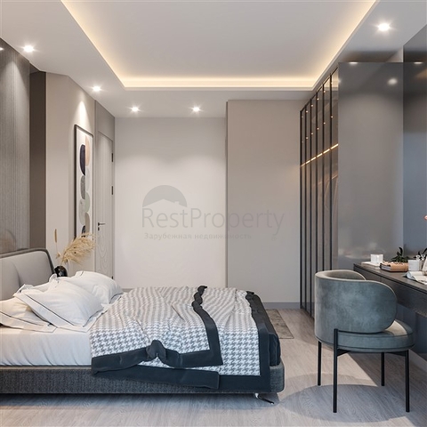 Apartments in a complex under construction in Tomyuk district