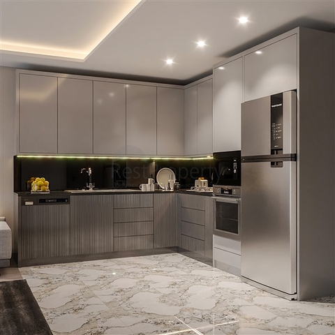 Apartments in a complex under construction in Tomyuk district