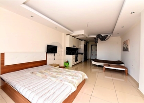 Studio apartment 0+1 in a residential area of Alanya