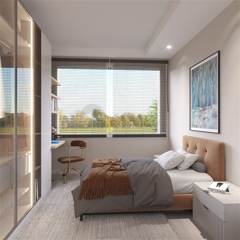 Apartments in a complex under construction with rich infrastructure in the Erdemli area