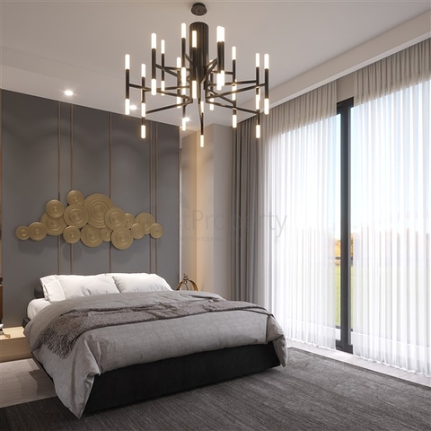 Apartments in a complex under construction with rich infrastructure in the Erdemli area