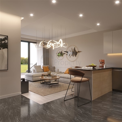 Apartments in a complex under construction with rich infrastructure in the Erdemli area