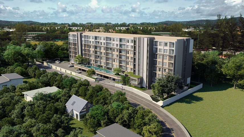 Residential complex under construction in Bang Tao beach area