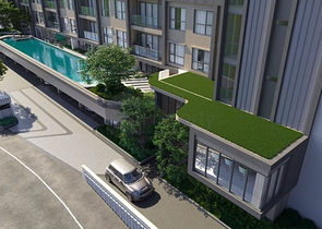 Residential complex under construction in Bang Tao beach area