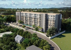 Residential complex under construction in Bang Tao beach area